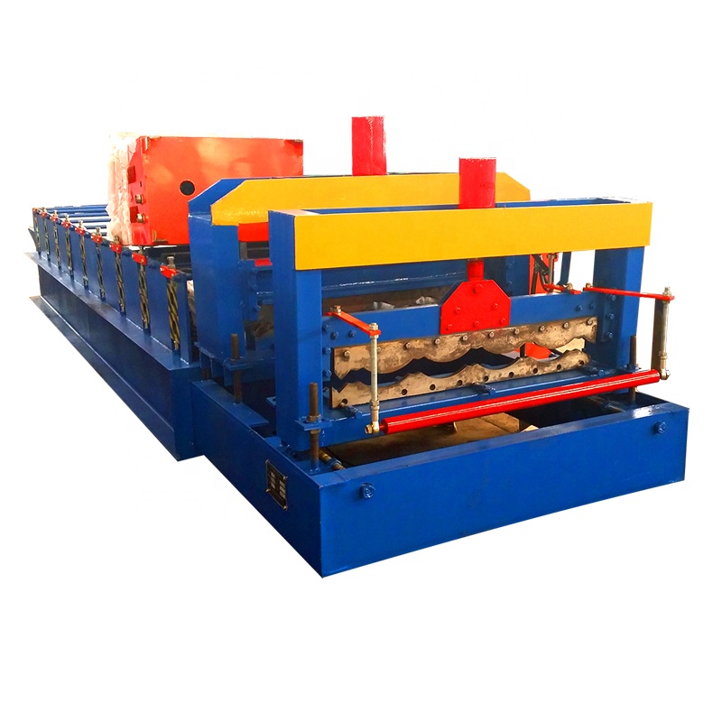 Colorful steel roofing glazed tile roll forming making machine for roof plate