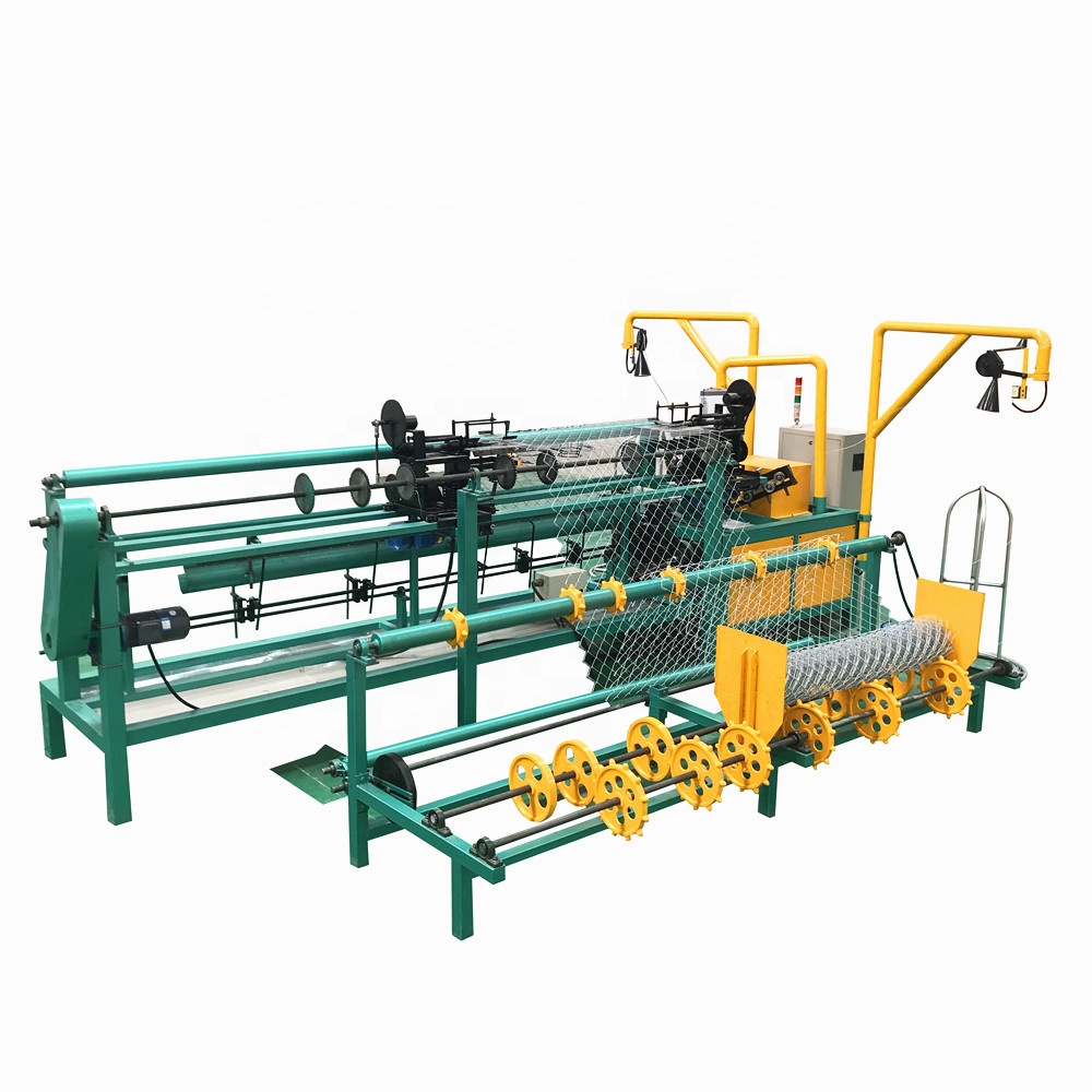 Factory Direct Sale Diamond Wire Mesh PLC control chain link fence netting machine