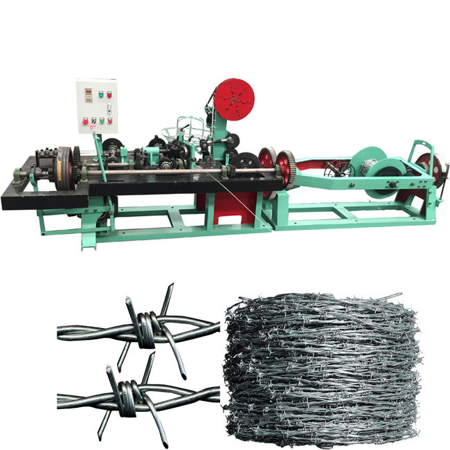 Barbed wire making machines, making traditional twisted barbs/double twisted barbs