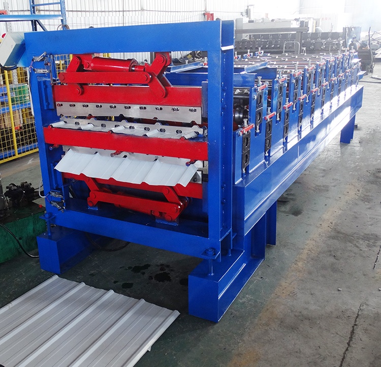 Combined double layer building material machinery steel tile roofing sheet roll forming machine