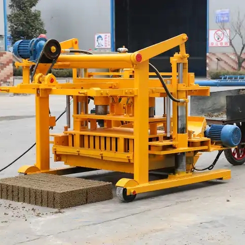 Mobile egg laying concrete solid hollow bricks block machine manual paver brick making machine