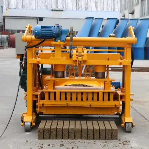 mini diesel concrete interlock moving movable block machine cement hollow brick making machinery