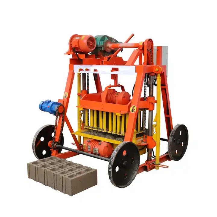 mini diesel concrete interlock moving movable block machine cement hollow brick making machinery