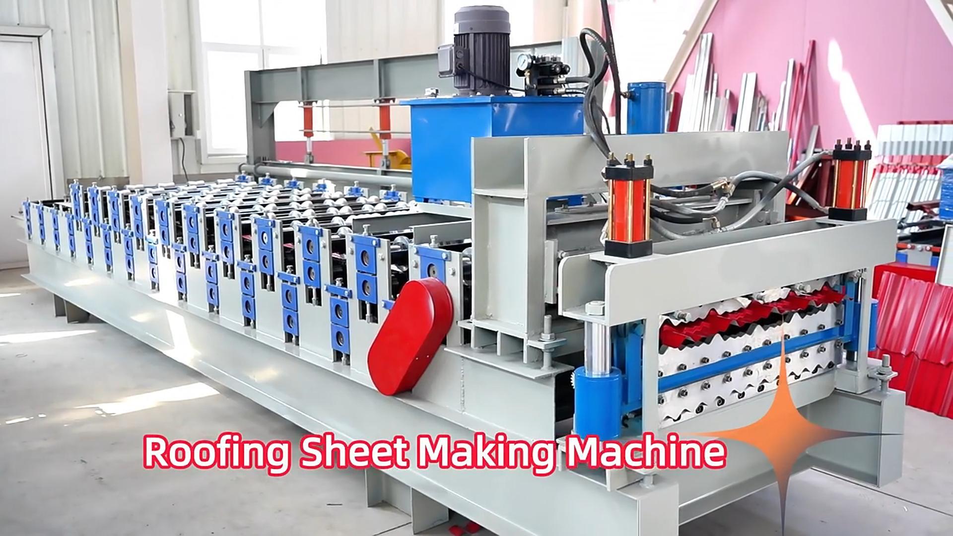 glazed roofing sheet making machine