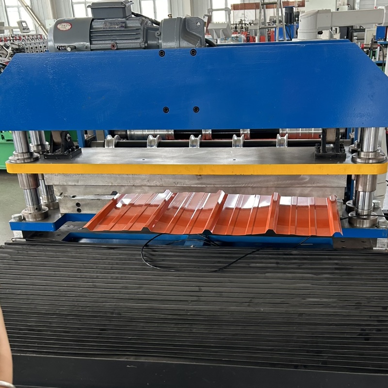 Automatic PPGI IBR Panel Single Layer Trapezoidal Metal Roofing Roll Forming Machine